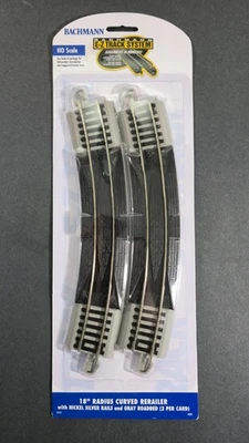 NEW Bachmann EZ-Track 18" Radius Curved Rerailer 2 Pcs. HO Scale #44529
