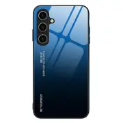 For Samsung Galaxy S23 Fe Gradient Color Case Tempered Glass+pc+tpu Protective Phone Cover