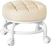 Rotating Stool Chair - 360° Rolling Adjustable Round Rolling Stool with Wheels, Wheel Small Stool | 2 * 30 * 6cm Rental Rolling Stool, Rotatable Swivel Saddle Stool for Kitchen, Spa, Bar, Home