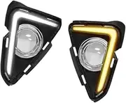 Compatible For RAV4 2016 2017 2018 DRL Daytime Running Lights Turn Signal Fog Lamp Bezel Chrome Trim Car Accessories White Yellow