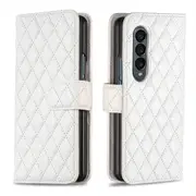 For Samsung Galaxy Z Fold4 5G Diamond Lattice Flip Wallet Case