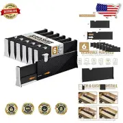 Deep Drawer Dividers for Home & Office - Adjustable and Easy Installation, Black
