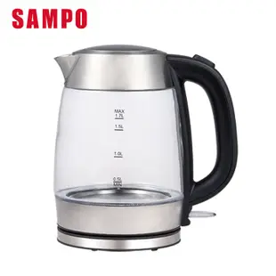 SAMPO 聲寶 1.7L 玻璃快煮壺 KP-CB17G-