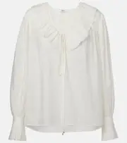 [Chloe] Chloé Ruffled blouse AU 6 white