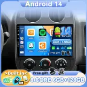 DAB+ HEAD UNIT ANDROID 14 FOR JEEP COMPASS 2010-2016 CAR STEREO GPS QLED HDMI 4G