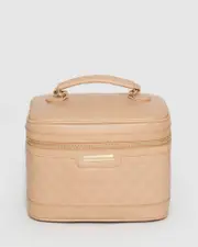 Nude Quilt Cosmetic Case