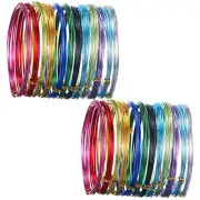 24 Rolls Colored Wire Crafts Aluminum Craft Wire, Bendable Flexible Metal