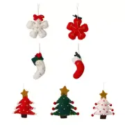 Felt Christmas Tree Pendant Star Tree Hanging Charm Door Window Wall Decoration