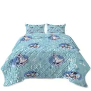 Snowflakes Winter Owl Penguin Pattern Coverlet