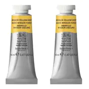 2x Winsor & Newton 14ml Professional Watercolour Paint Winsor Yellow Deep S1
