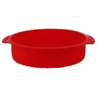 11.42inch Round Shape Silicone Baking Cake Mold DIY Baking Cake Pan Tray(Red))