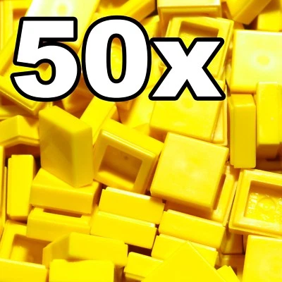 NEW LEGO - TILES - 1 x 1 - Yellow tile x 50 - smooth flat tiled 1x1