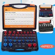 44pcs Standard & Metric Nut and Bolt Thread Checker Set Thread Identifier Gauge