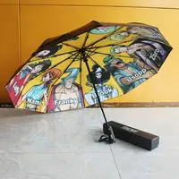 在飛比找樂天市場購物網優惠-晴雨傘 便捷傘 海賊王雨傘折疊全自動黑膠防曬兩用傘防紫外線晴