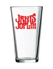 Janis Joplin - Rock and Roll - 16oz Pint Pub Beer Glass Seltzer Cocktail Tea