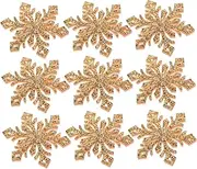 NUOBESTY 30pcs Shiny Snowflake Hairpin Accessories for Boys and Girls Metallic Snowflake Hair Clip Decor Crafting Patches for Bags Clothes Projects for Christmas Celebrations