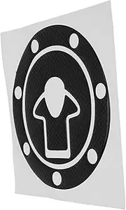 LALADEFIEE Unique Carbon Fiber Texture Tank Cap Sticker Gas Tank Protector Stylish Motorcycle Decal Waterproof