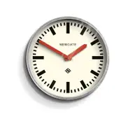 Newgate Luggage Wall Clock Galvanised Red Hands