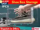 Shoe Box Storage Case Clear Boxes Foldable Stackable Transparent Organizer Melb