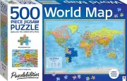 WORLD MAP - Puzzlebilities - 500 Piece Jigsaw Puzzle - Hinkler