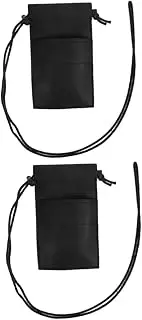 SAFIGLE 2pcs PU Hairdressing Tool Belt Crossbody Scissor Storage Bag for Hairdressers Cosmetology Students Secure Slots for Scissors Convenient Waist Design for Salon Use