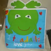 Classic Fabric/Cloth Children's Book, "I Toadally Love You" Plush Primary Frog