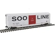 Walthers Trainline HO Scale Model 50' Plug-Door Boxcar with Metal Wheels Soo Line