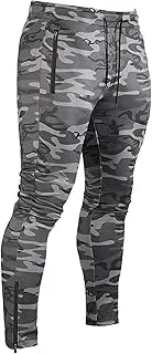 [Generic] Men's Tapered Jogger Workout Sport Pants Casual Slim Fit Running Pants Jogging Sweatpants Trousers with Ankle Zip