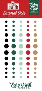 1 Pack Echo Park Paper BAKING SPIRITS BRIGHT Decorative Enamel Dots