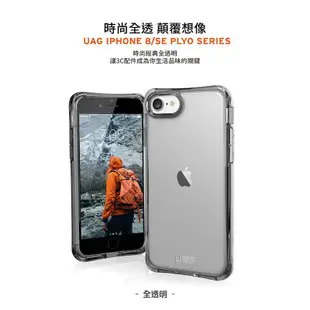 UAG 透明殼 軍規 防摔 手機殼 plyo 系列 防摔殼 適用於iphone 2022 SE3 SE2 7 8