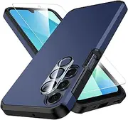 ibvehed 3 in 1 for Samsung Galaxy A16 5G Case with Tempered Glass Screen Protector + Camera Lens Protector,fit for Samsung Galaxy A16 5G Case,Silicone Durable Armor for Samsung Galaxy A16 5G Case