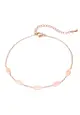 BULLION GOLD Falling Leaves Chain Anklet in Rose Gold Layered Steel Jewellery