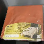 Vintage SEARS Tablecloth - SOLID RUST 615 - Square -Perma Prest - 50" x 50" NEW