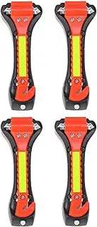 Escape Tool 4 Pack for Car, Auto Emergency Safety Hammer with Car Window Breaker and Seat Belt Cutter