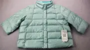 SPYDER Logo Solitude Crop Womens Baltic Blue 500 Fill Down DWR Jacket NWT L $149