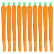 10 Pcs Carrot Gel Ink Pen Neutral Pen 0.5mm Signature Pen Smooth Rollerball Pen