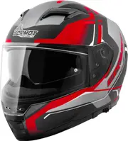 Germot GM 350 Dekor, full face helmet , color: Matt Black/Grey/Red , size: M