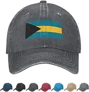 [Generic] Coat of arms of Bahamas Denim Baseball Cap Bahamian Casual Unisex Vintage Adjustable Flag Trucker Hat, Flag Deep Heather, One Size, Flag Deep Heather, One Size
