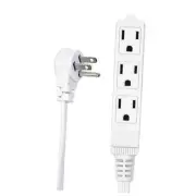 Flat Multiple Outlet Extension Cord 8 Ft for Indoor Use by - UL-Listed 8 Feet 1
