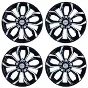 15 Inch Chrome with Black Wheel Cover Universal Model wheel Cap (Set of 4Pc) 15