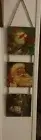3 Ceramic Tile/Wood CHRISTMAS TRIVETS/ROPE WALL HANGING DECORATION-NEW
