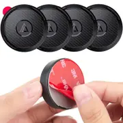 IPX8 Waterproof AirTag Holder,4 Pack Adhesive Mount 3M VHB Carbon Fiber, for Apple Airtag Case Ultra-Durable, Airtag Sticker Mount for Luggage Bike Scooters Drone Camera Hidden Case