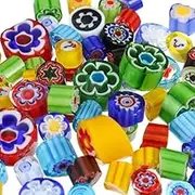 125g Frit Millefiori Glass for Fusing, Mosaic Tiles & Jewelry Decor