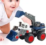 Construction Toy for Kids - Construction Vehicle Bulldozer Model for Boys - Engineering Theme Parent-Child Interaction Game Collectible Figure for Living Room, Playground