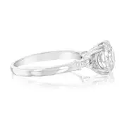 Luminesce Lab Grown 18ct White Gold 2 Carat Certified Diamond Solitaire Engagement Ring, K