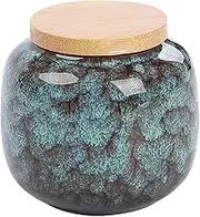 Chinese Tea Caddy,Ceramic jar, Traditional Cans with Lid Ceramic Tea Box Storage Container for Tea Coffee Sugar Candy Loose Tea Storage Containers