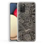 (Sunflower Damask)ShockProof TPU phone case cover(Clear)for Samsung Galaxy A02S