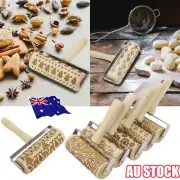 Engraved roll&Hg pWR wooden laser cut ANY PATTERN cookies embossed embossing pin