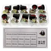 10 Values WH148 Potentiometer Kit B1K 2K 5K 10K 20K 50K 100K 250K 500K 1M 15mm Linear Taper Rotary Potentiometer Set 3Pi