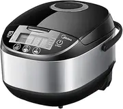 [Midea] Rice Cooker With Steamer,10 cup, 5 Litre, 11 Multicook Functions, LED display, Warmer, 24-Hr Delay Timer, Fuzzy Logic,Non-Stick Removable Inner Pot (Black)